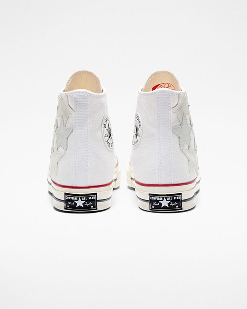 Men's Converse Chuck 70 Star Patchwork High Top Shoes White Multicolor | AU C8436L